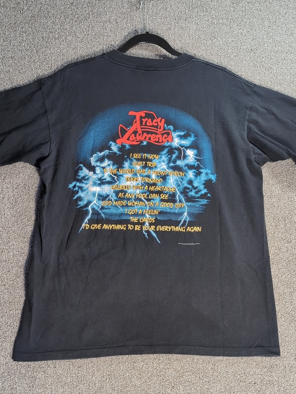 Vintage 1995 Tracy Lawrence I See It Now Album Release Shirt Single Stitch Sz L - Picture 6 of 10